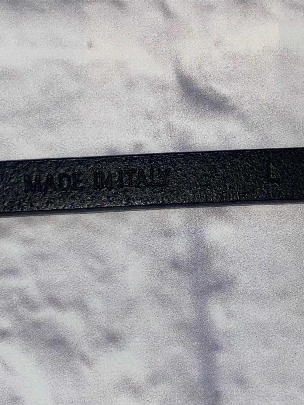 MM Lafleur BLACK Thin Leather Belt with Gold Buckle - LARGE